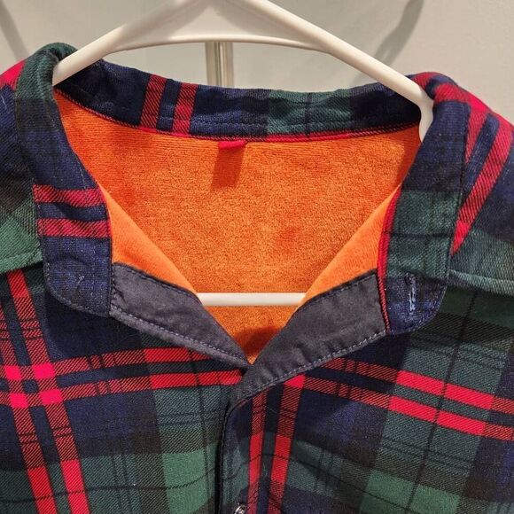 Womens Flannel Jacket, Plaid Button Down Fuzzy Shirt jacket - Picture 2 of 11